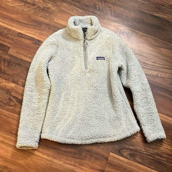 PATAGONIA Los Gatos gray SHERPA Fleece 1/4 Zip High Pile size medium - Picture 1 of 4